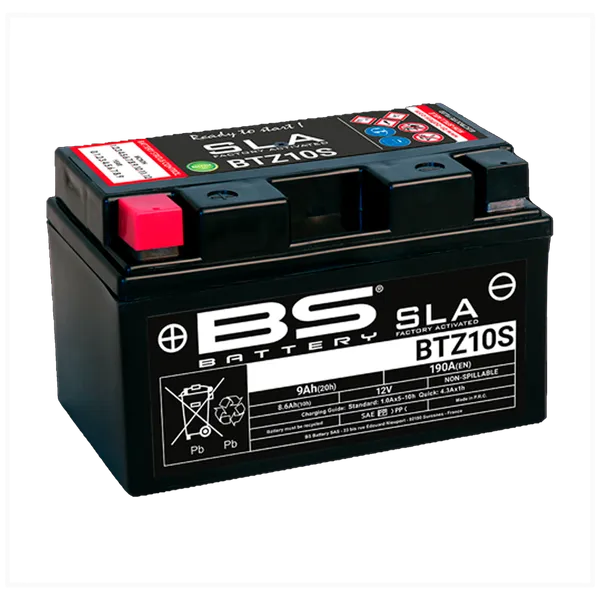 Batería para Moto BS SLA BTZ10S YZFR1 06 12  XP500 08 12 MT09 XTZ700